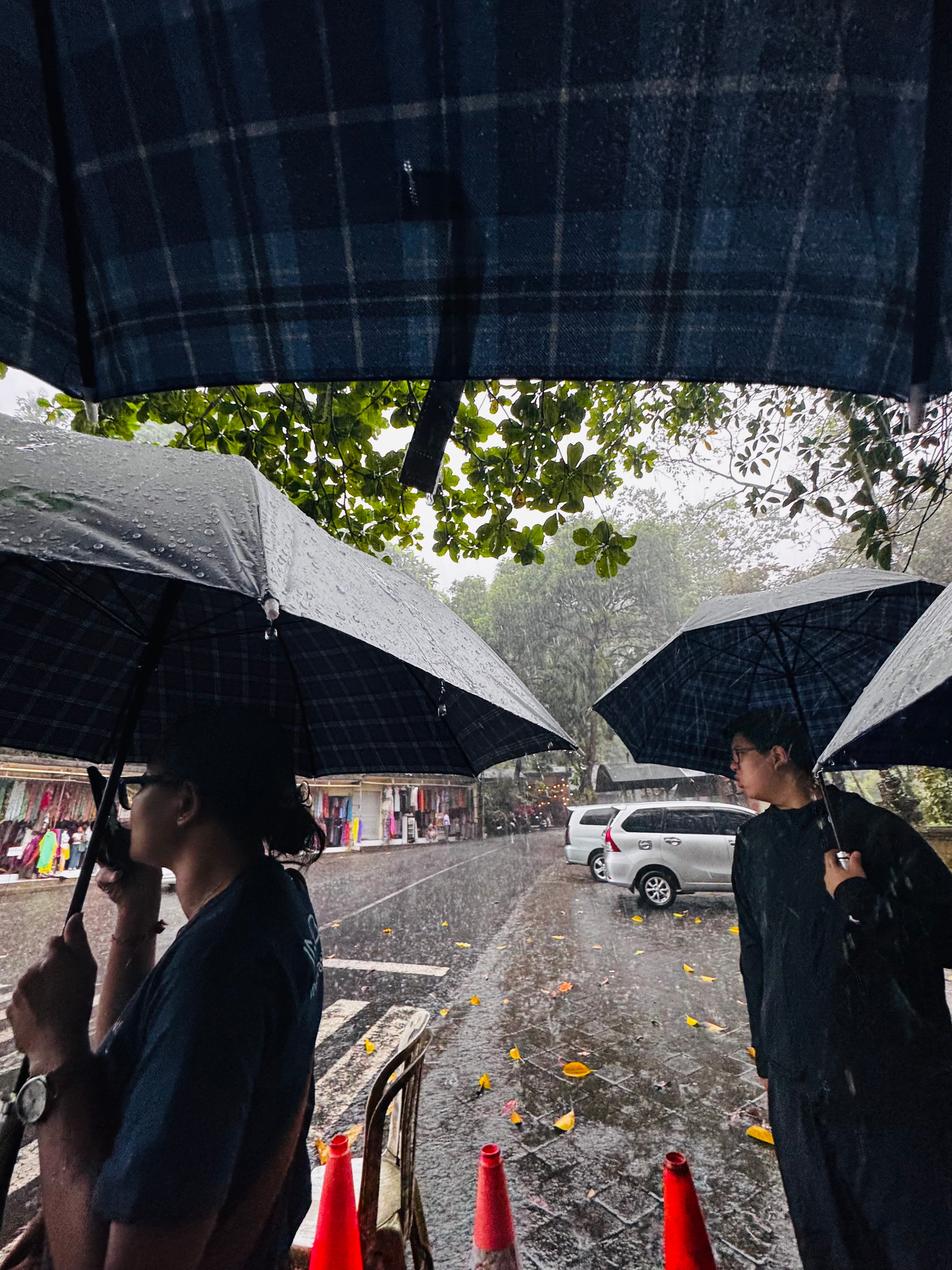 Rain outside during the rainy season