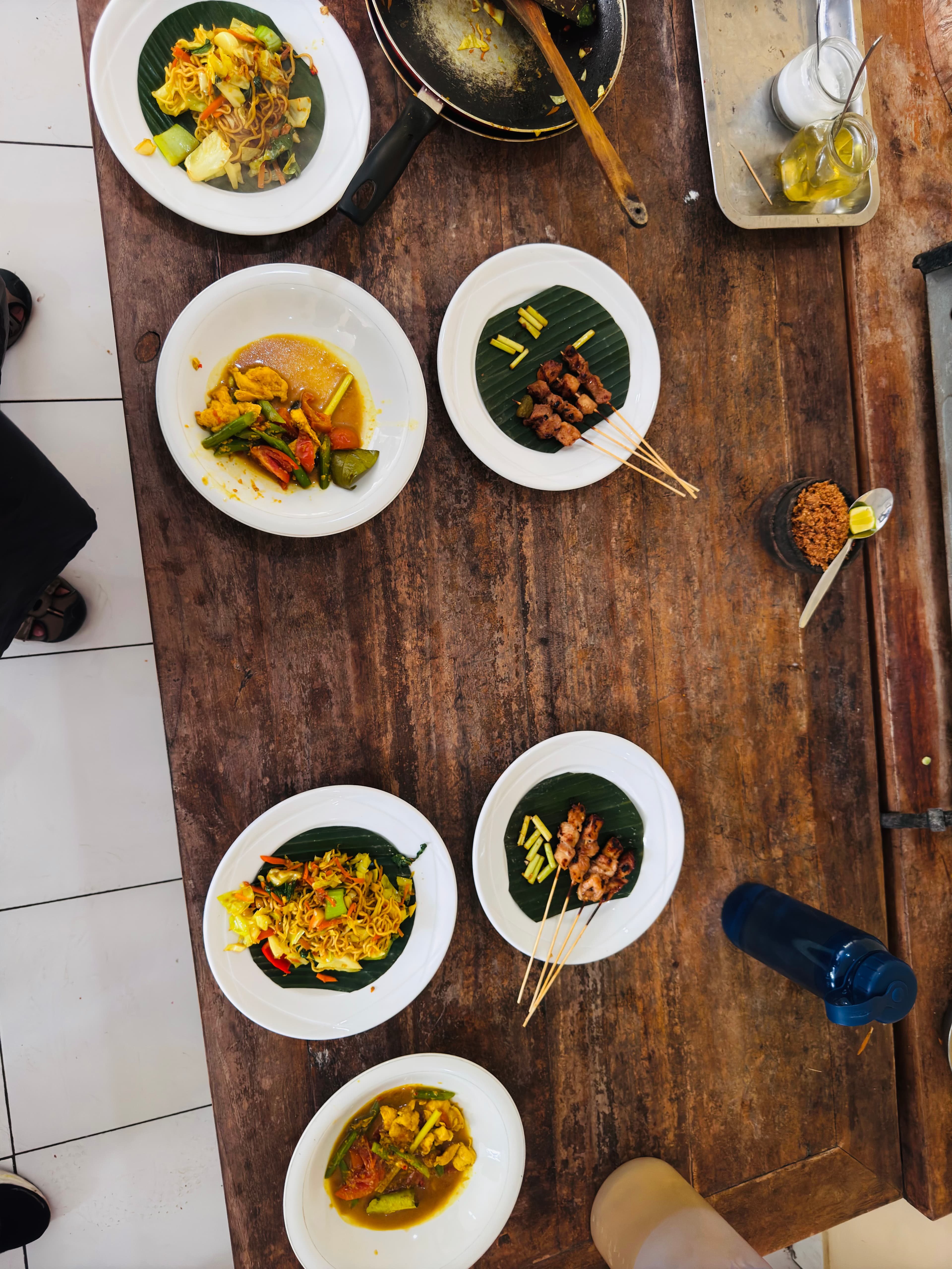 Food from the cooking class